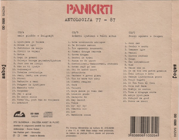 Pankrti - Zaboj - Antologija 77 - 87 (1996) b.jpg